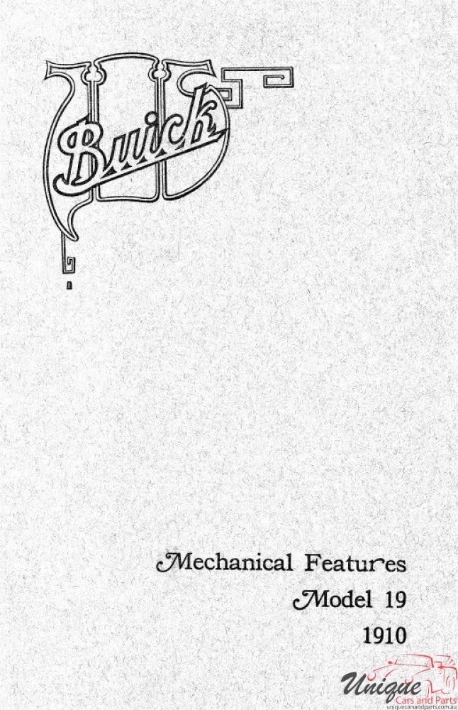 1910 Buick Model 19 Brochure